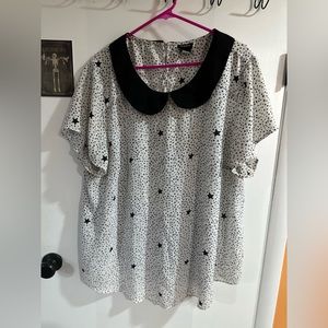 Star print Peter Pan collar. Vintage torrid